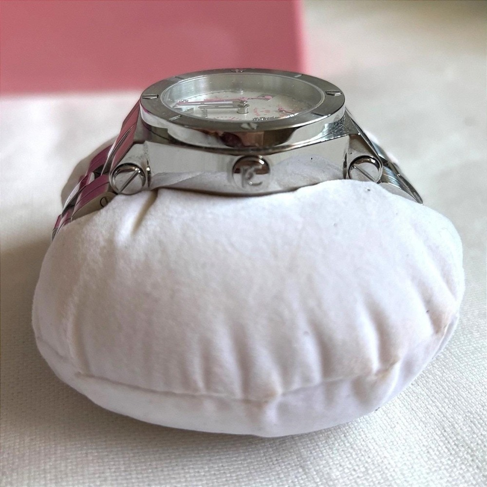 Renato Beauty Chronograph Swiss Movt White Pink Dial Crystal Women's Watch Date - Picture 7 of 10